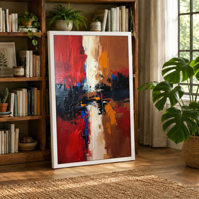 Chromatic Tension Abstract - Wrapped Canvas