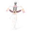 Décoration squelette 86 "H 86,25" d'Halloween avec 220 lumières DEL blanc chaud Halloween KD）