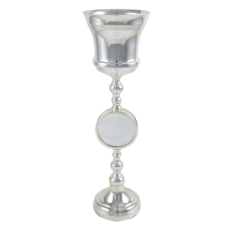Fegley Metal Table Vase, Silver