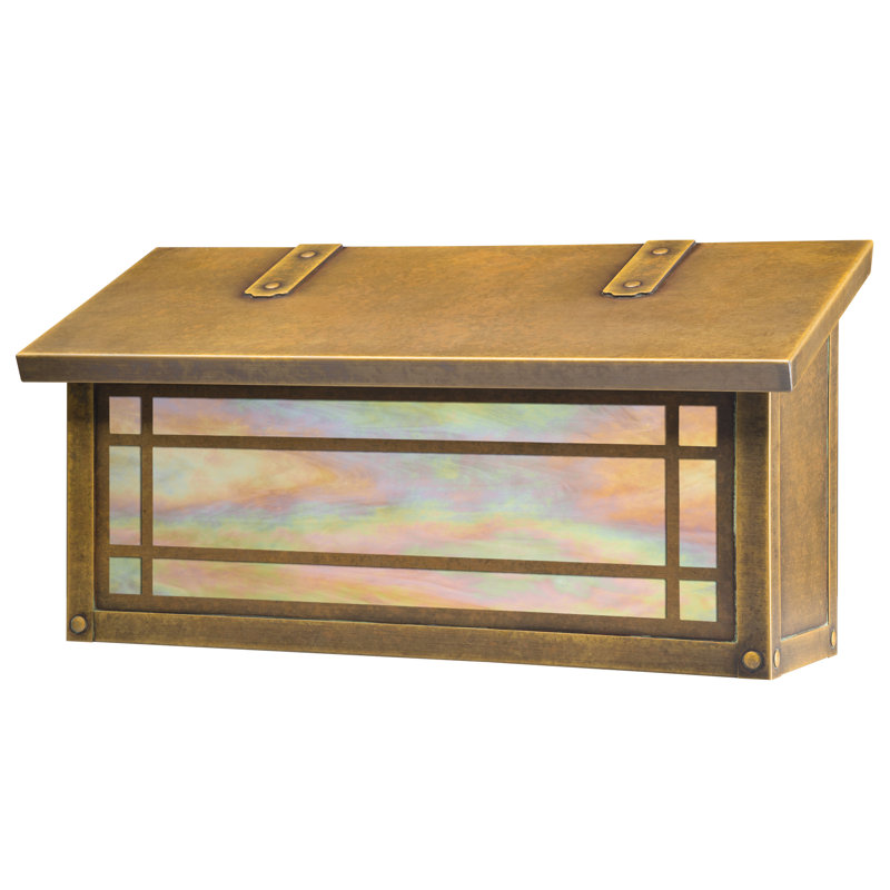Summit Brass Wall Mounted Mailbox, Gold Iridescent, Textured Black