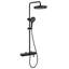 Ensemble de système de douche à 3 fonctions avec pomme de douche à effet pluie, douchette à main et bec de baignoire-117600918