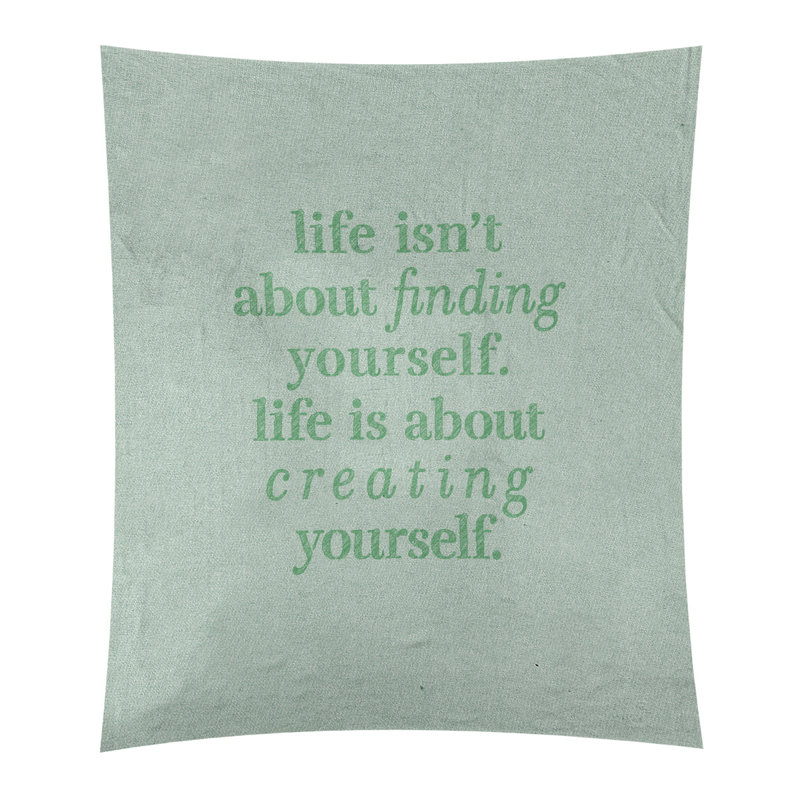 Tapisserie en polyester à créer vous-même quote, H 80 po x l 68 po, Vert