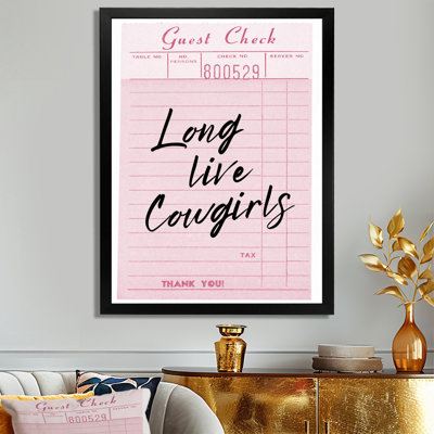 Longue vie aux cow-filles - décoration murale