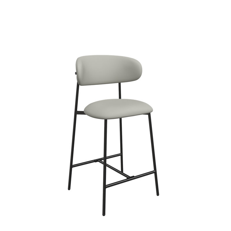 Luna Leather Counter Bar Stool, Taupe