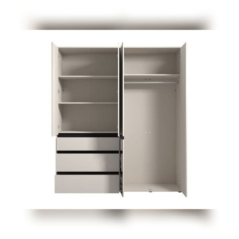 Solid + Manufactured Wood Wardrobe, Natural