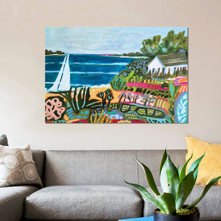«Nautical Whimsy II», reproduction sur toile, H 40 po x l 60 po x P 1,5 po, Pas de tapis, Toile tendue