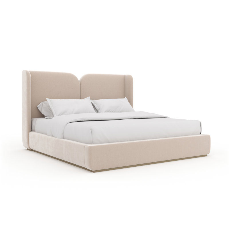 Oblique Upholstered Standard Bed, King