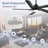 60 Inch Ceiling Fan With Light And Remote, Large Ceiling Fan With Quiet Reversible Dc Motor, 6-Speeds, 5 Blades, Indoor/Outdoor Modern Ceiling Fans For Patios, Living Room, Garage-1898775252