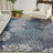 Winston Porter Ylianna Navy Tropical Indoor/Outdoor Rug-834462562