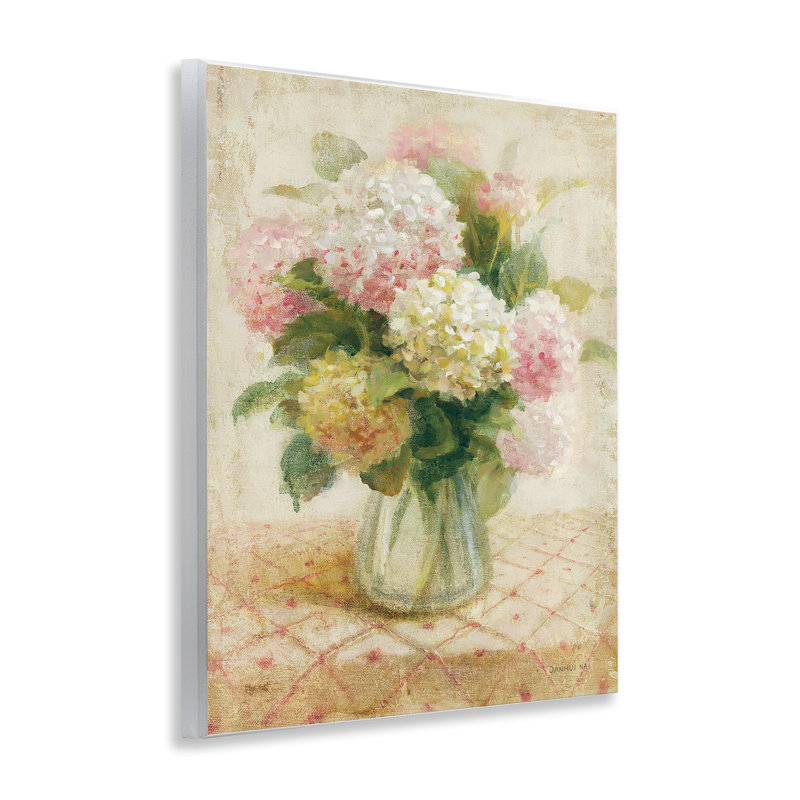  Art sur plaque "Cottage hortensias en rose" par Danhui Nai