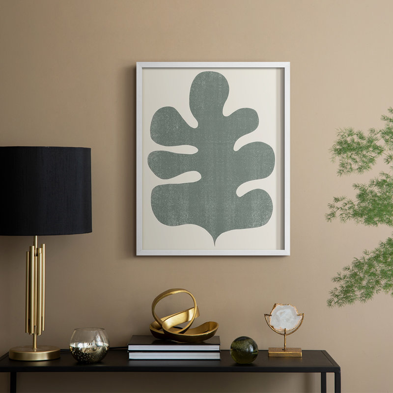 Palm Morph II, reproduction encadrée - bois massif, H 11 po x l 9 po, Blanc