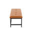 Banc en métal noir et similicuir-359438423