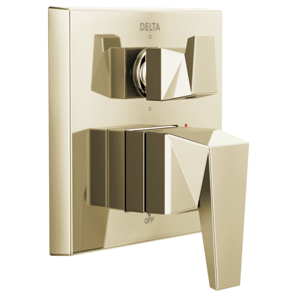 Two-Handle Monitor 14 Series Valve Trim with 6-Setting Diverter, Polished Nickel