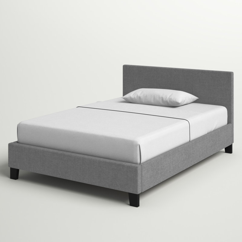 Lilianna Upholstered Bed, Grey, Double (4'6), No Mattress