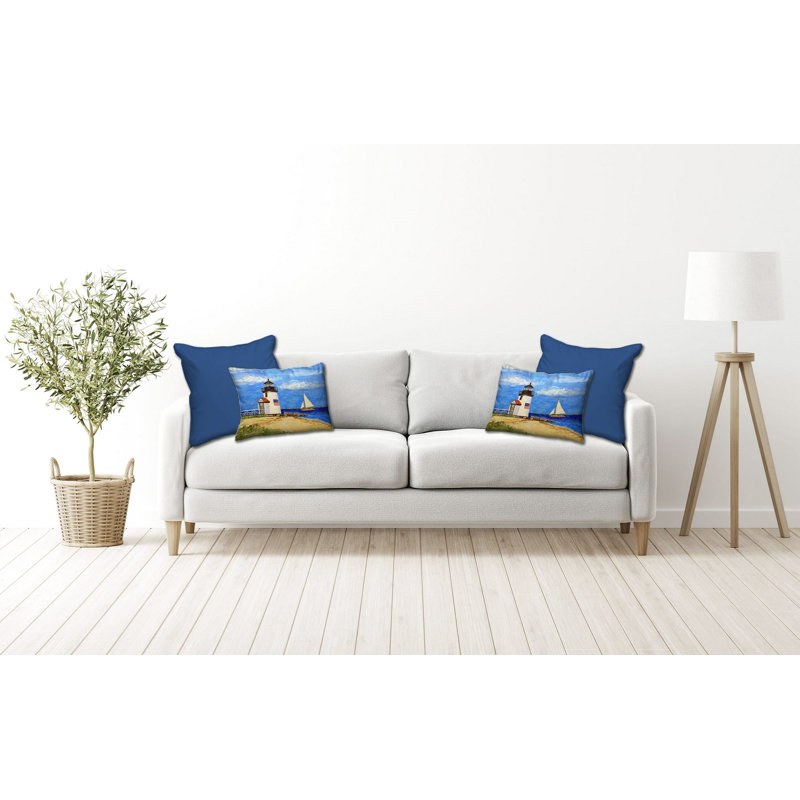 Brant Point Lighthouse, MA No Cord Pillow