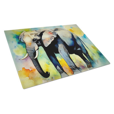 Elephant Glass Cutting Board Large
