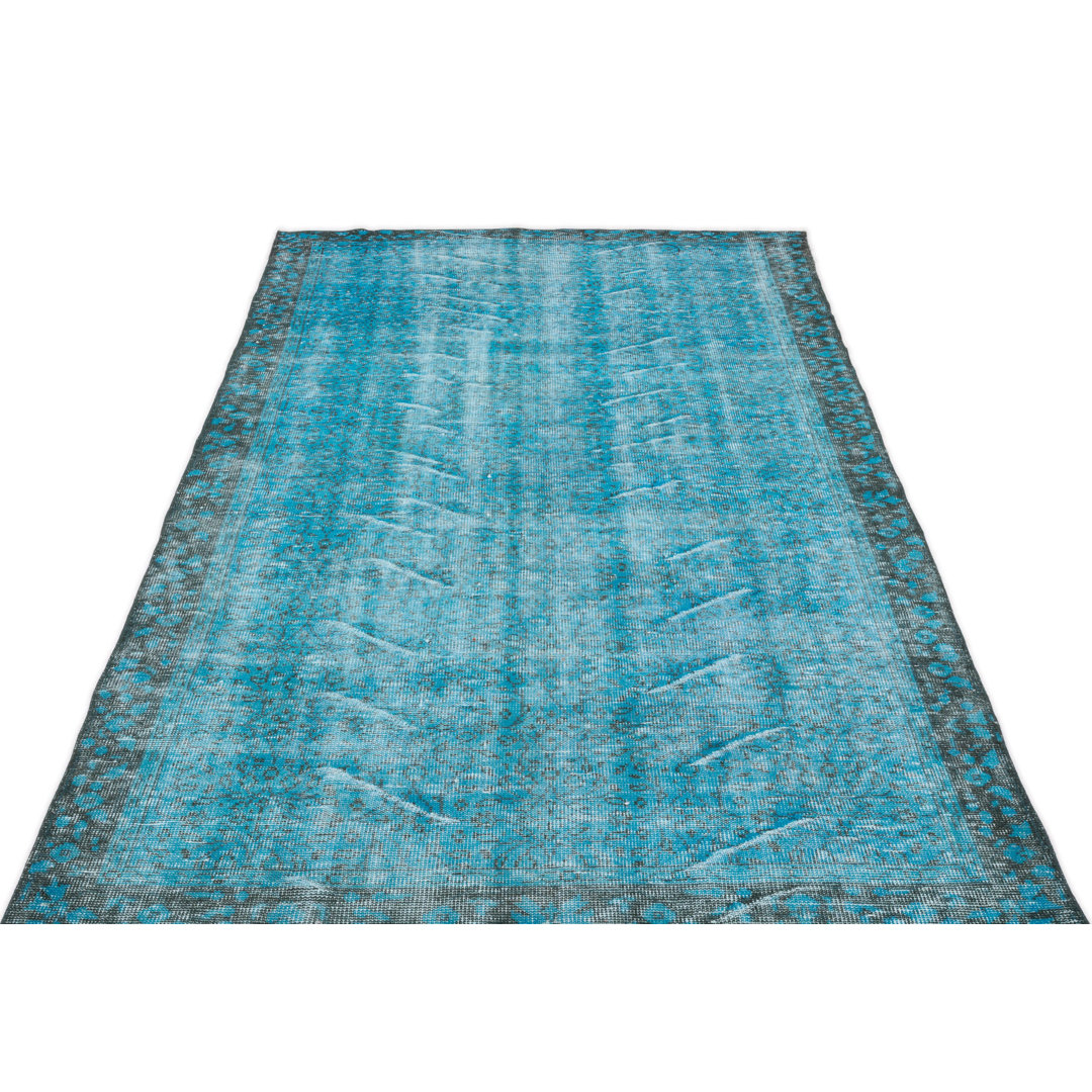 Atina Turquoise Vintage Wool Handmade Area Rug