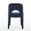 Chaises de salle à manger contemporaines en chenille bleu foncé de 2 pièces, évidé, structure en fer, performance à coût élevé pour une pièce confortable et simple, idéale-2138345935