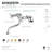 Kingston Brass Essex Two-Handle 2-Hole Wall Mount Bathroom Faucet-48031526