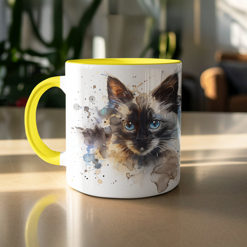 Ceramic Coffee Mug, 1, Yellow