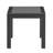 Karah Square Outdoor Aluminum and Tempered Glass Side Table-637100761