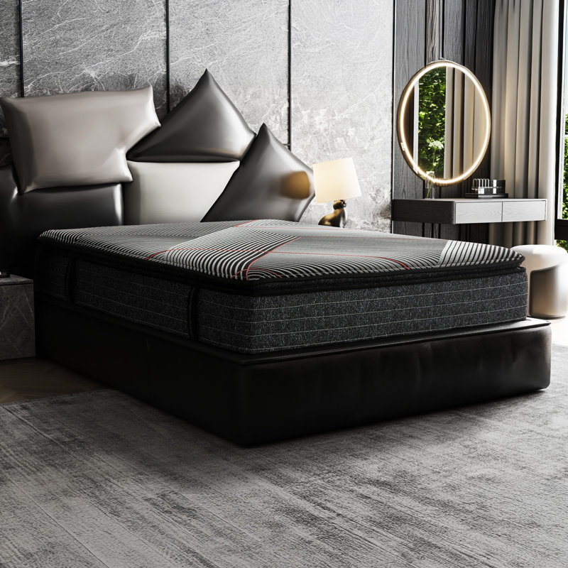 Très grand matelas 13 po avec ressorts ensachés, mousse de gel régulatrice de température et support de bord pour un sommeil confortable dans la chambre à coucher