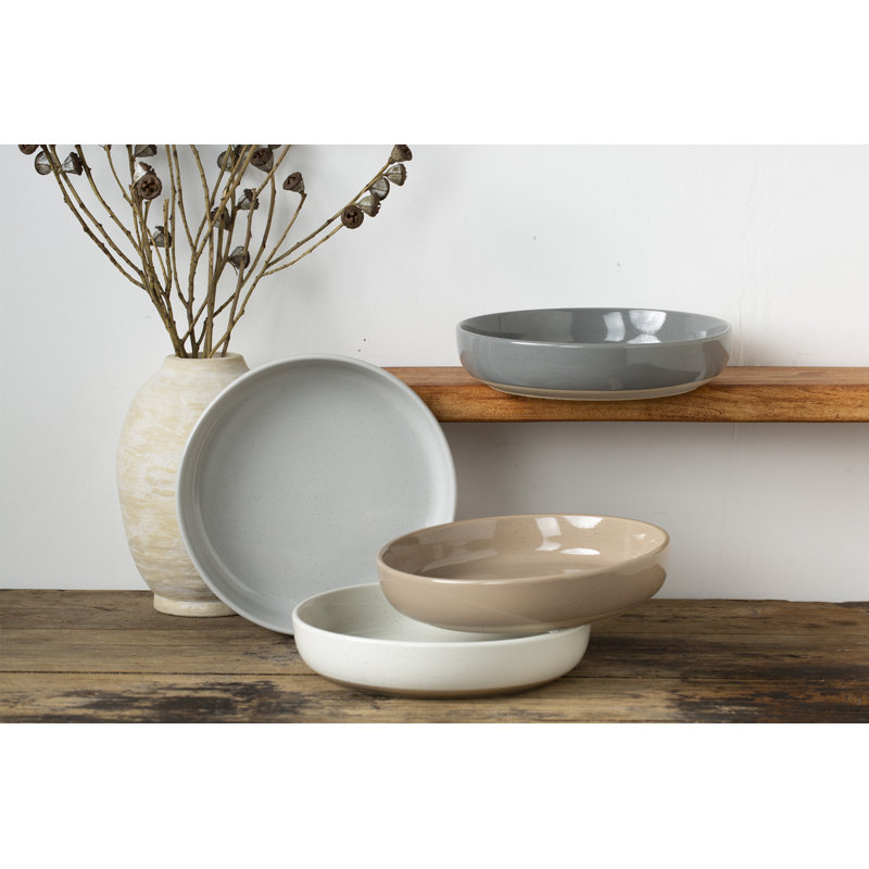 Stoneware Pasta Bowl Set (Set of 4), 976ml Bowls, Multicolor