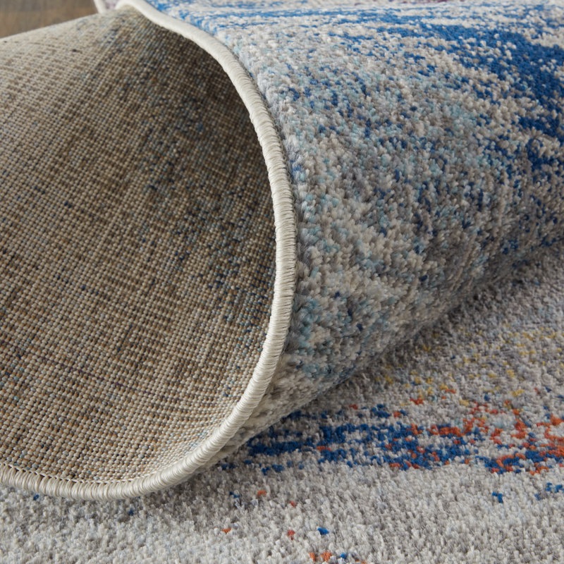 Groh Paramore Abstract Contemporary Area Rug, Multi/Gray, Rectangle 6'7" x 9'6"