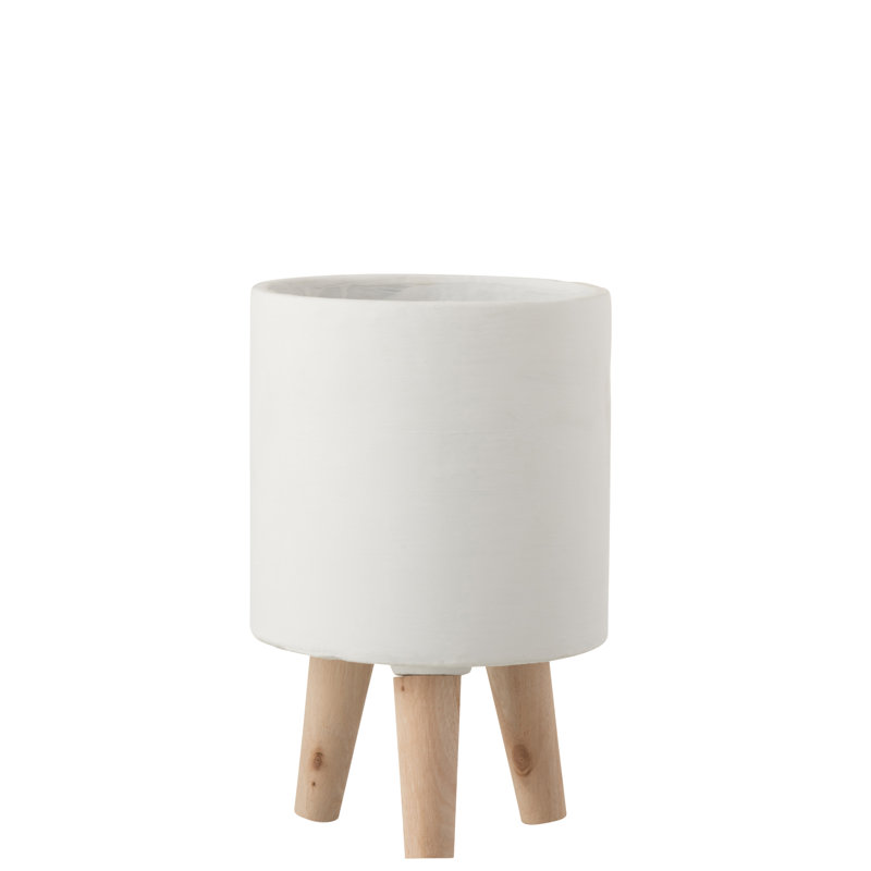 Xanthe Pot Planter, 24.5cm H x 16cm W x 16cm D, White