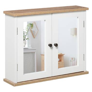 Davion 16'' W 36'' H Recessed Frameless Medicine Cabinet with Mirror and 4  Adjustable Shelves