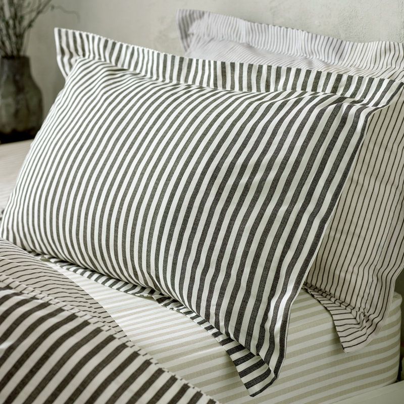 Sufiyah 100% Cotton Machine Woven Pillow Case, Black