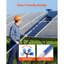 Ensemble de nettoyage de panneau solaire, poteau alimenté à l'eau avec brosse de nettoyage, distributeur de savon, poteau télescopique en aluminium extensible, tête de brosse rotative à 180 °, pour panneaux solaires montés sur le toit, fenêtres de 20 pi-131222871