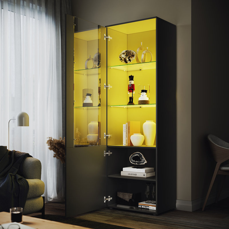 Stefhanie Display Cabinet, Black