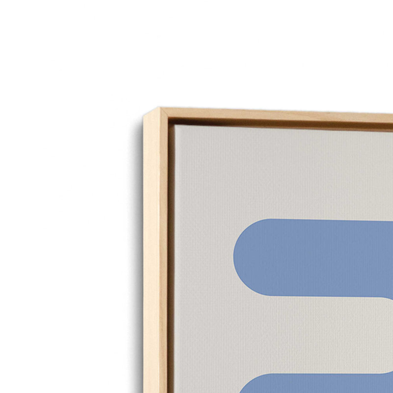 "Blue Bauhaus Minimalist Circuitry I", reproduction sur toile, H 18,75 po x l 12,75 po, Érable américain