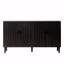 Armoire à buffet, moderne, solution de rangement, noir avec détails cloutés décoratifs, élégant