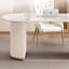 Blanc + demi-cercle en pierre frittée blanc crème + bois manufacturé avec bureau 1 tiroir-108647403-108647402