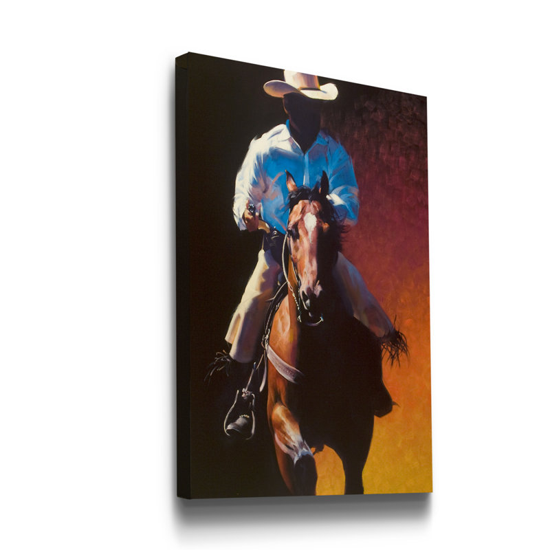 Reproduction d’art sur toile tendue « How the West was won », H 12 po x l 8 po x P 1 po