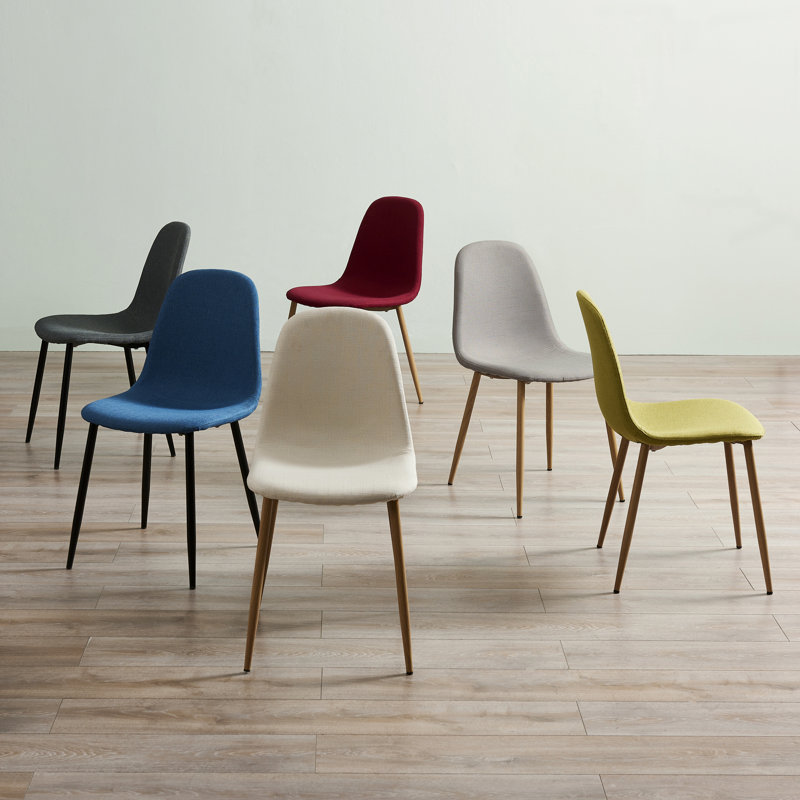 Versanora Upholstered Dining Chair, White, Brown