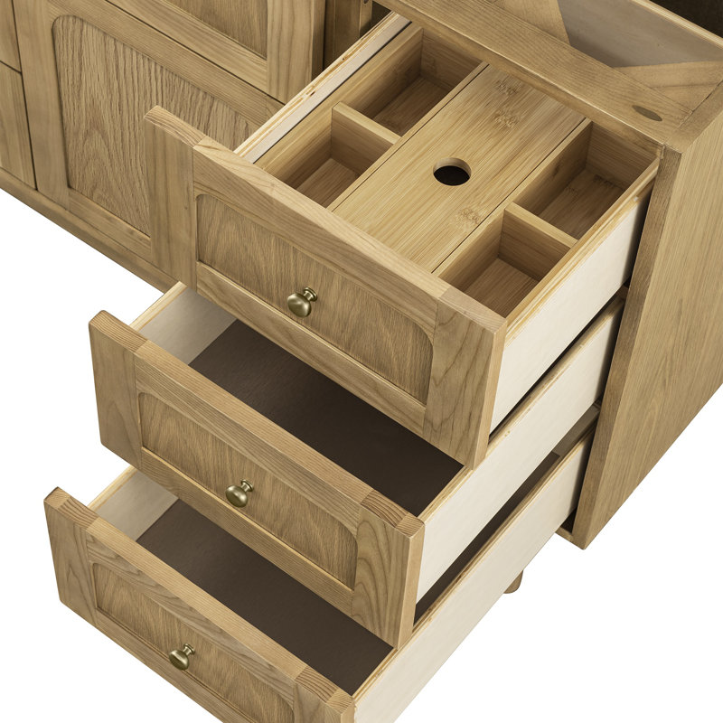 Laurent 48'' W Single Bathroom Vanity Base, Light Natural Oak