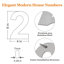 Numéro de maison à fixation flottante en acier inoxydable H 6 po-81184595-81184604