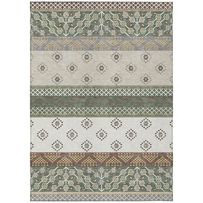 Machine Washable Indoor/Outdoor Chantille ACN2662 Stripes Rug