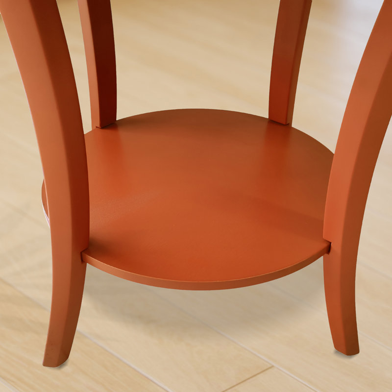 Large table de bout carrée avec plateau en verre, table basse en verre trempé en acier inoxydable, Orange
