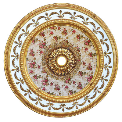 Round Rose Bouquet Center Ceiling Medallion