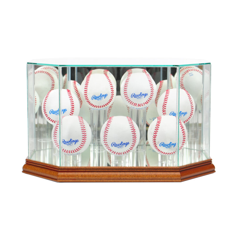 Vitrine de baseball Octagon Seven, Noyer