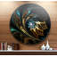 Fleur noire dorée moderne - art mural fleur fractale, impression avec fleur noire-33309510-18266811-116164185