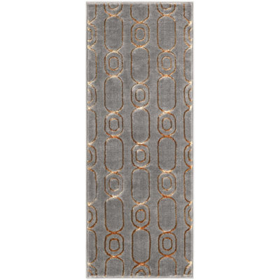 Tapis contemporain gris et gris Vincente