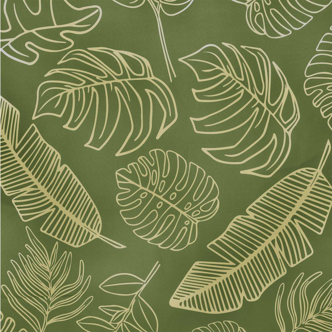 VIDAXL - Cushion Cover - 40 x 145 cm - Green - HEERLEN Leaf Design - Image 2