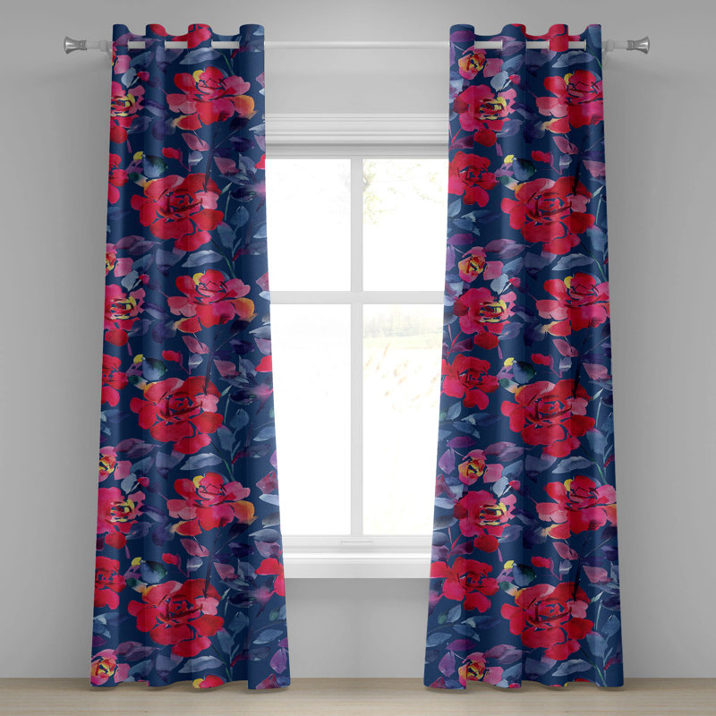 Aize Semi Sheer Curtain Pair