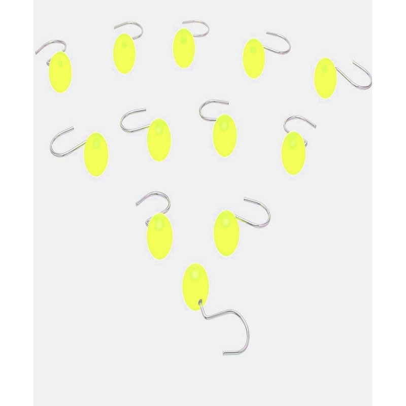Crochets de rideau de douche ronds, Jaune