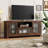 Farmhouse TV Stand for 55/65 Inch TV, Wood Entertainment Center with Acrylic Door Storage Cabinet, Adjustable Shelves, Sturdy TV Console Table for Living Room Bedroom-330634884